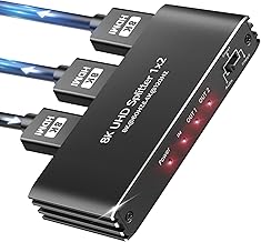 avedio links HDMI2.1分配器 (1入力2出力) 8K60Hz/4K120Hzゲーム映像出力 スプリッター2画面同時出力 HDMI二股 VRR HDR 3D 48Gbps HDCP 2.3 RGB 4:4:4対応（EDIDモード搭載8Kモデル）
