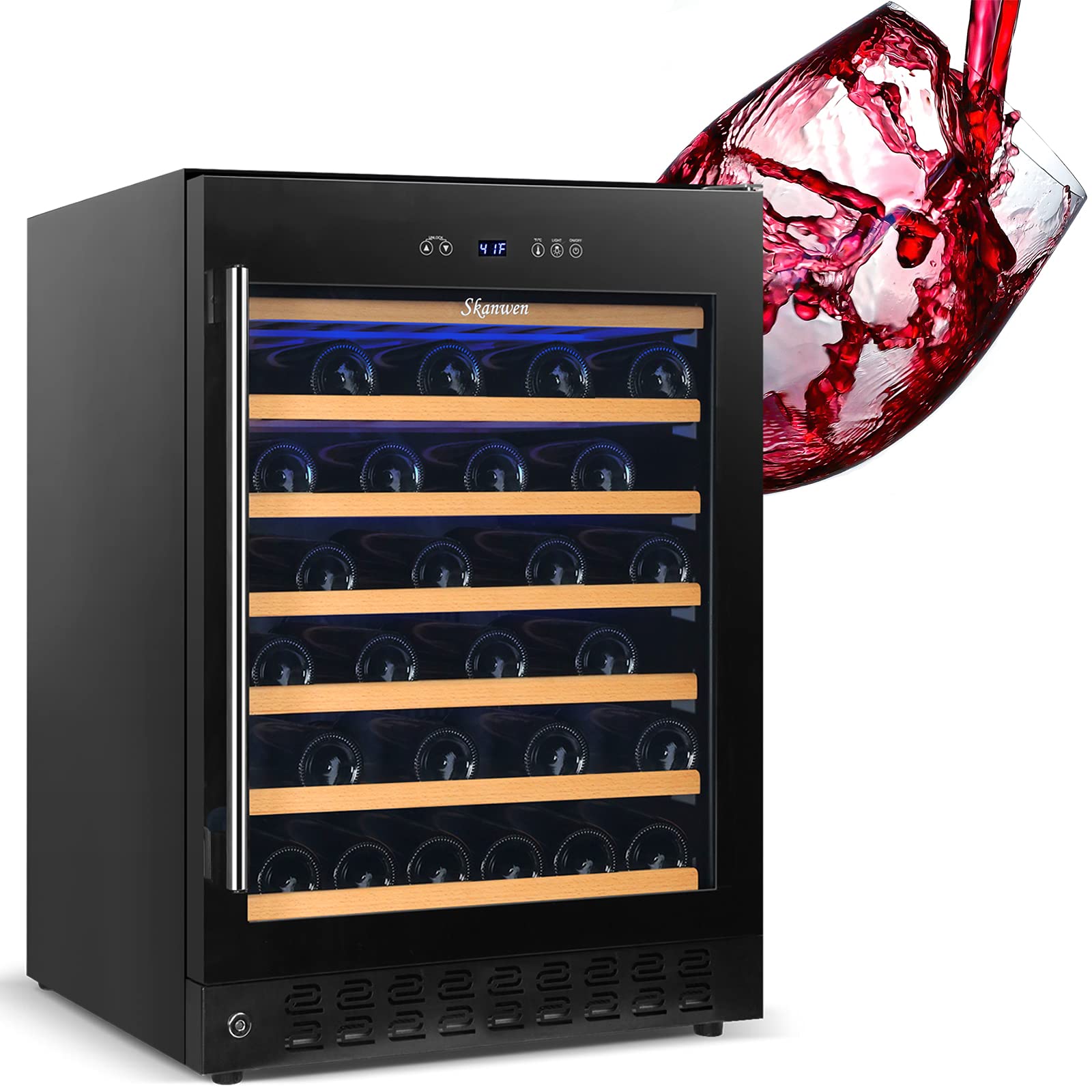 Buy SKANWEN 24 Inch Wine Cooler Beverage Refrigerator, 54 Bottle