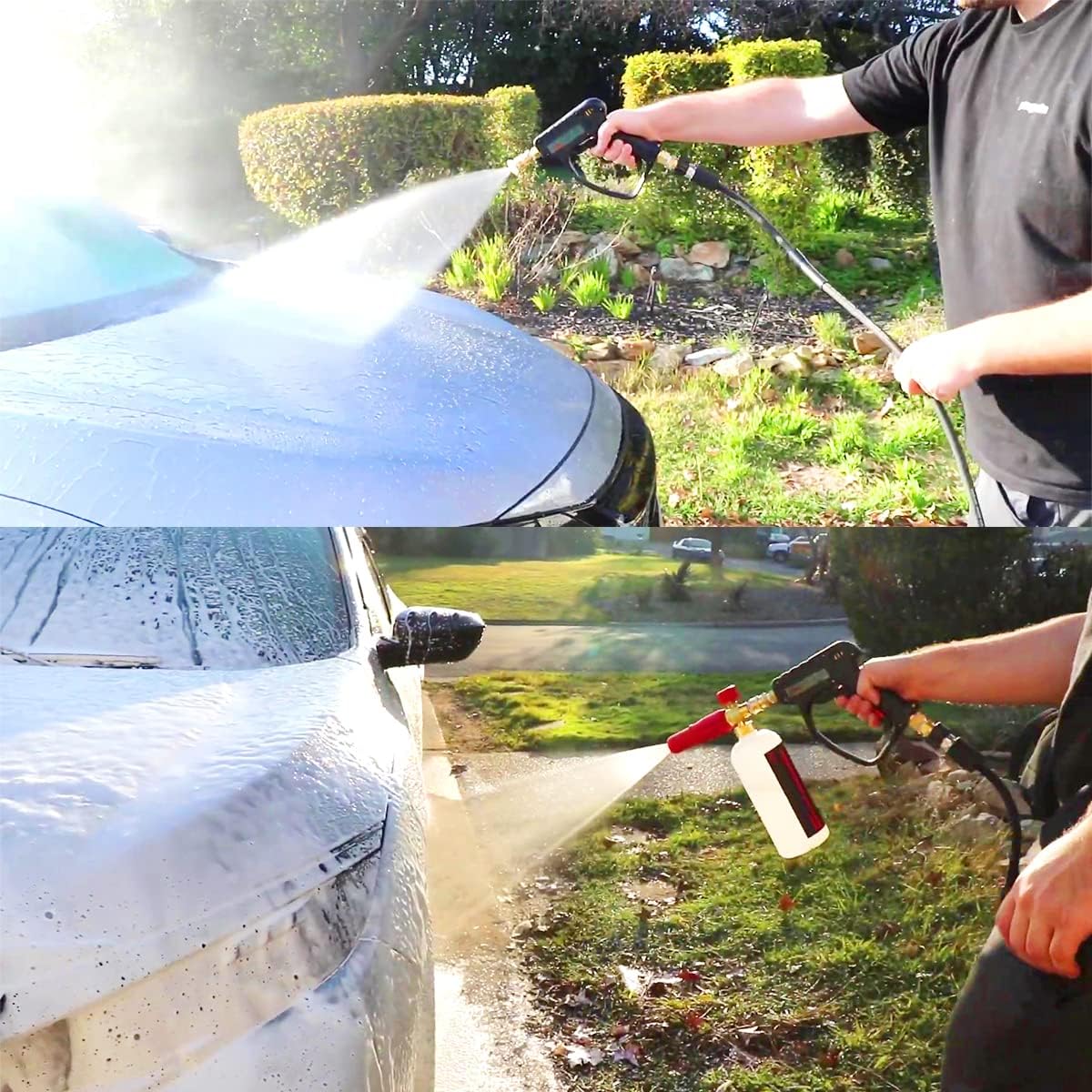 YAMATIC 5000 PSI 12 GPM High Pressure Washer Trigger Gun with 3/8" Swivel Quick Connector& M22 Coupler and 6-in-1 Pressure Washer Nozzle