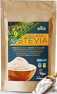 Sponsored Ad - Easy Use Organic Stevia Powder 200g (7.05oz / 1600 Servings) All Natural Alternative Sweetener 12 x Sweeter...