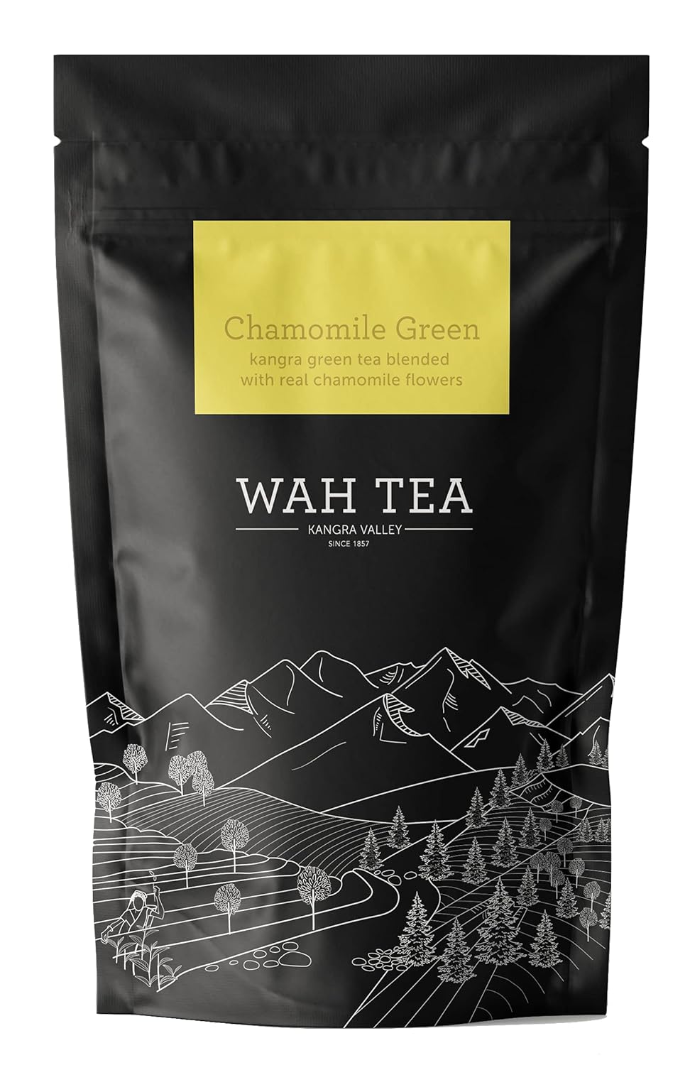 Wah Tea Chamomile Green Tea Zero Calories HandPlucked Leaf 100