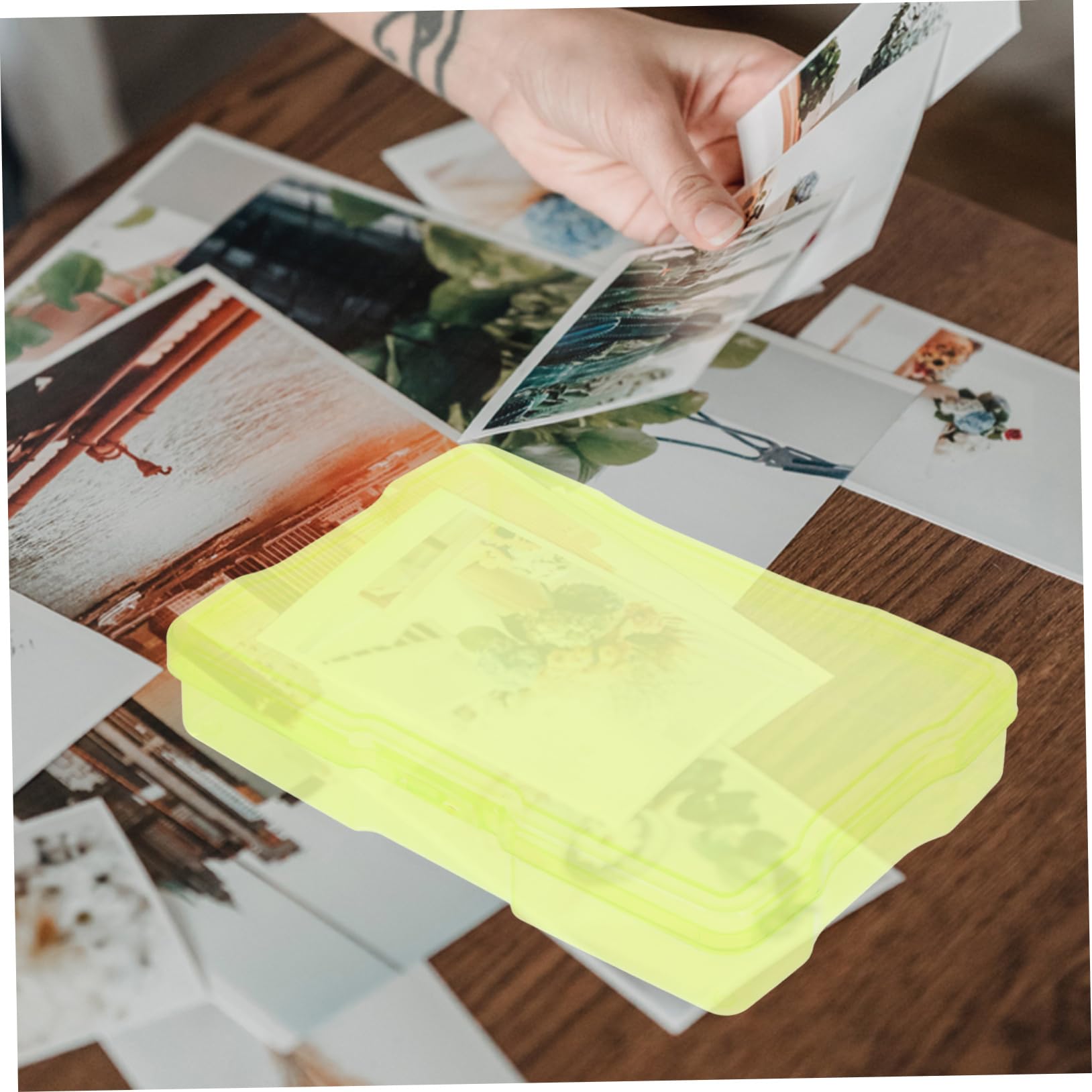 2 Ensembles Boîte de Rangement pour Photos Pratique, en Plastique