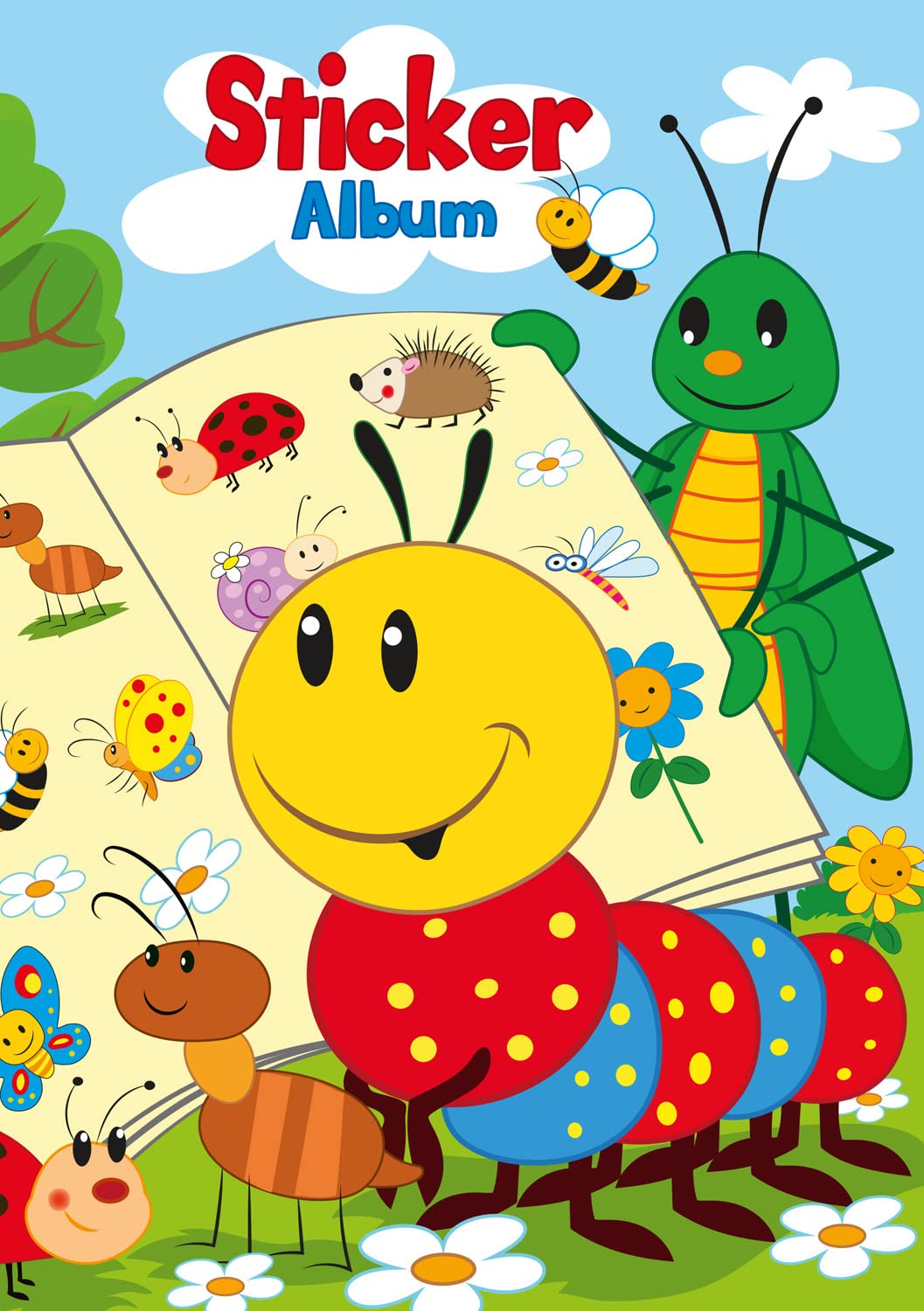 HERMA 15424 Sticker Album Frieda & Friends DIN A5 Blank (16 Pages, Coated Special Paper) Sticker Scrapbook for Collecting, 1 Sticker Book for Children, Blank