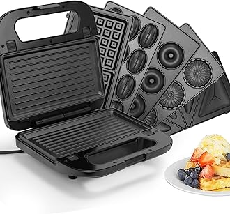 SUPERLEX 6-IN-1 Sandwich Maker, 850W Toaster Machine, Grill Plates, Waffle Baking Plates, Sandwich Plates, Donut Plates, Nut plates, Cake plates, Easy Clean, Removable Non-Stick Plates