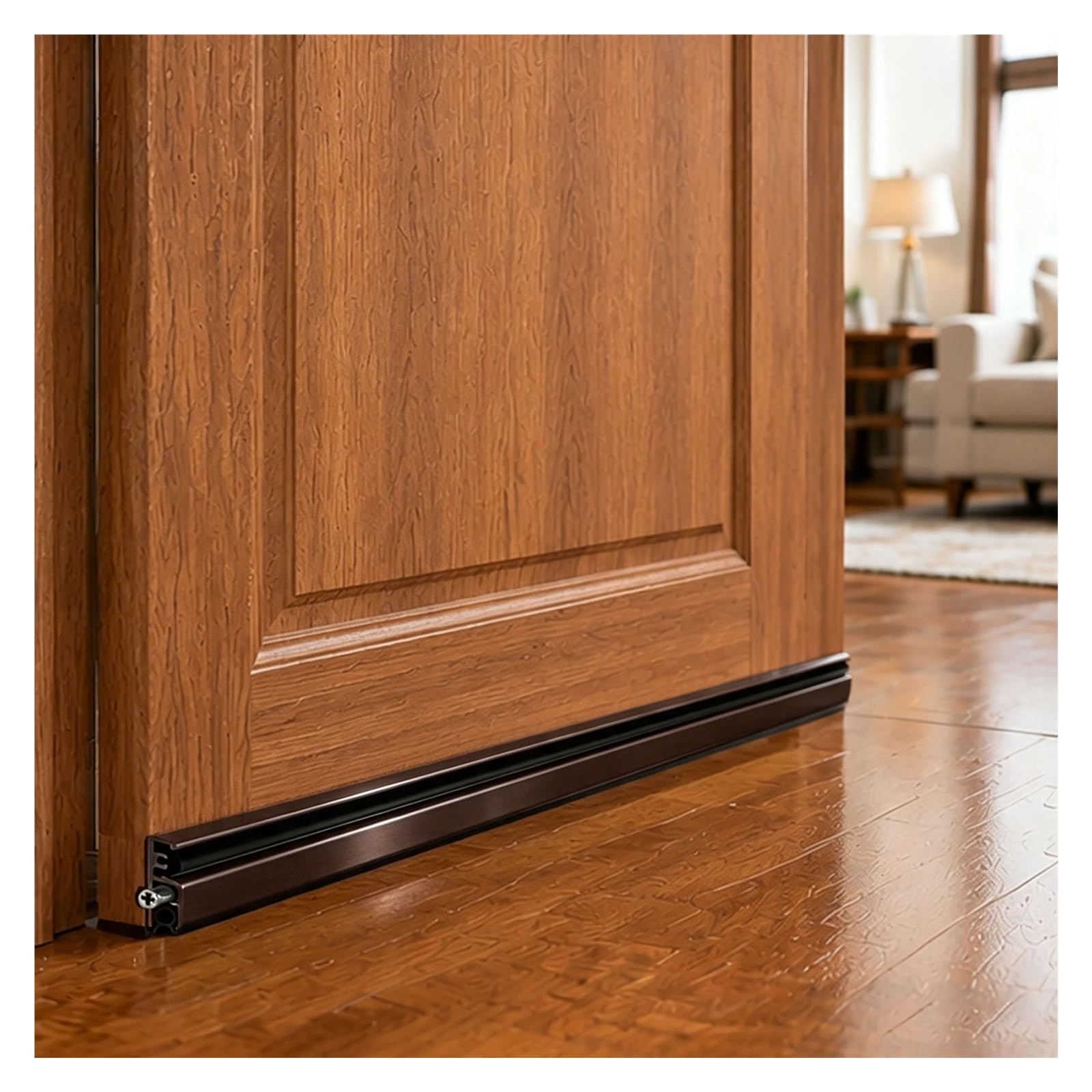 Guarnizione Sottoporta Automatica Nessun Attrito, Montaggio A Vista | 60, 70, 75, 80, 90 Cm; Barriera Contro Spifferi E Polvere Per Porte Di Case, Camere Da Letto, Appartamenti, Uffici E Hotel