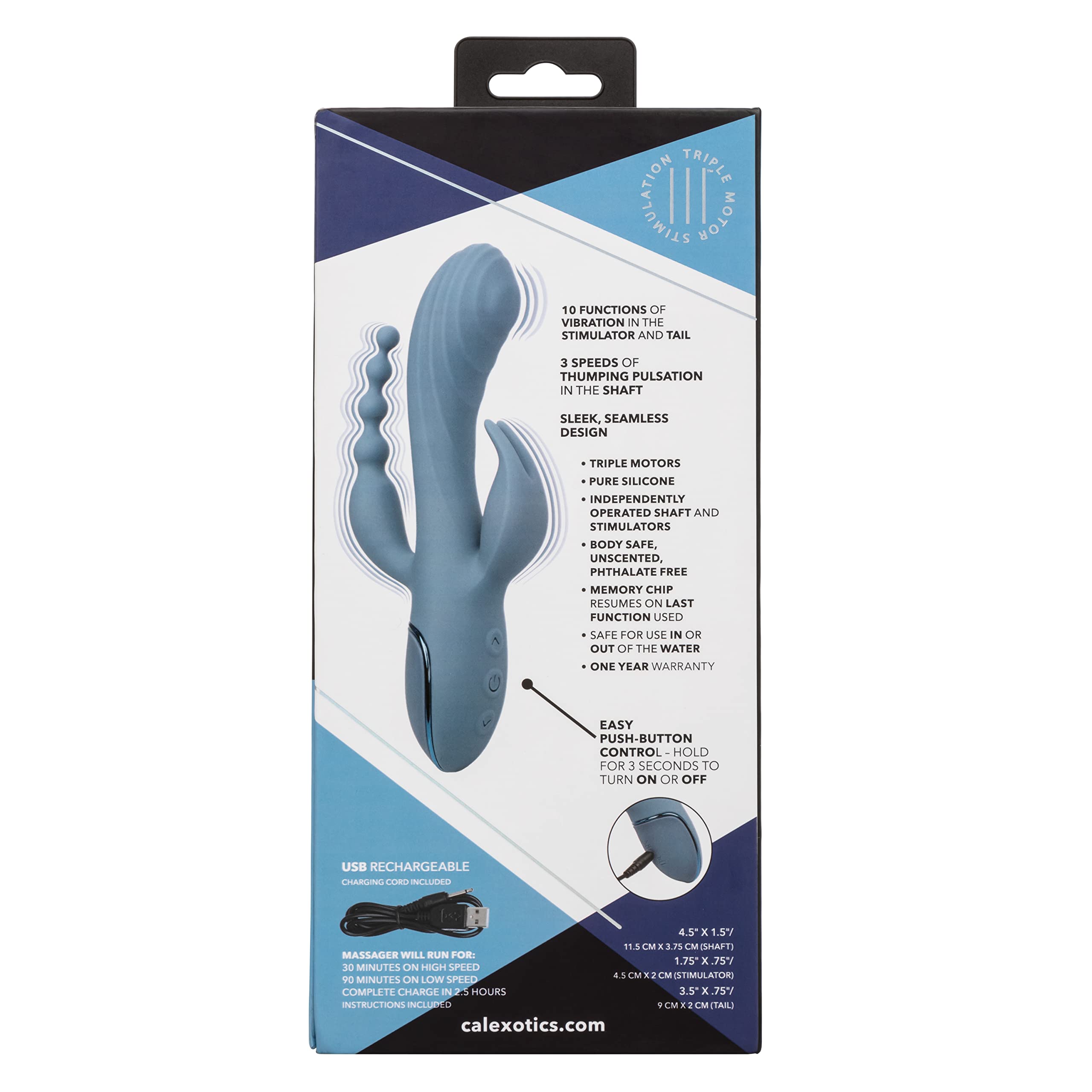Amazon.com: CalExotics III Triple Ecstasy Vibrator - SE-4386-10-3 : Health  & Household