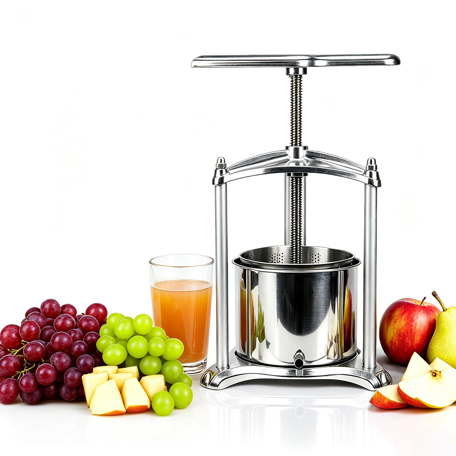 Spremiagrumi manuale a vite da 3/6 litri per frutta, vino e formaggio 6L