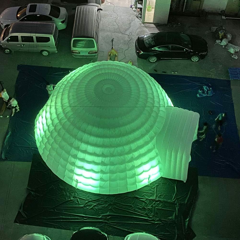 SAYOK 26.25ft Inflatable Igloo Dome Tent with Air Blower, Outdoor Dome Event Tent Inflatable Marquee Lighting Tent for Club Party Wedding Show Event Exhibition