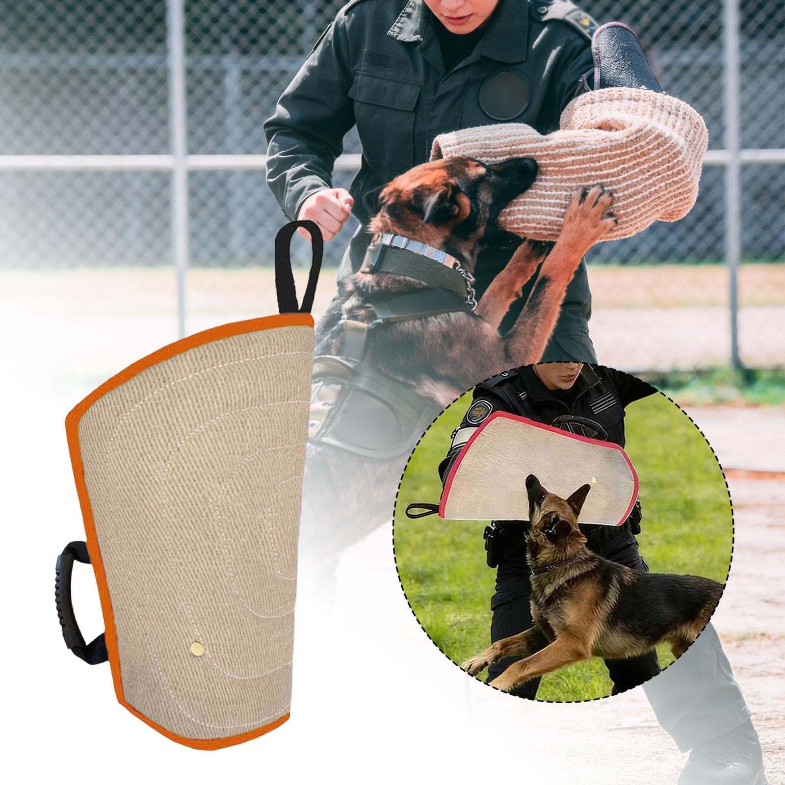 beißschutzhülle für Hunde, Trainingshülle, Hundezubehör für Militärhunde, beißschutz, Hundetrainingsspielzeug, Dickes Jute Canvas, Stabiler Griff, Orange