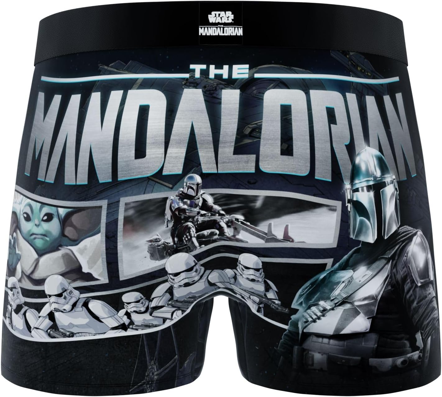 CRAZYBOXER Men's Underwear The Mandalorian Resistant Boxer Brief Original (2 PACK)
