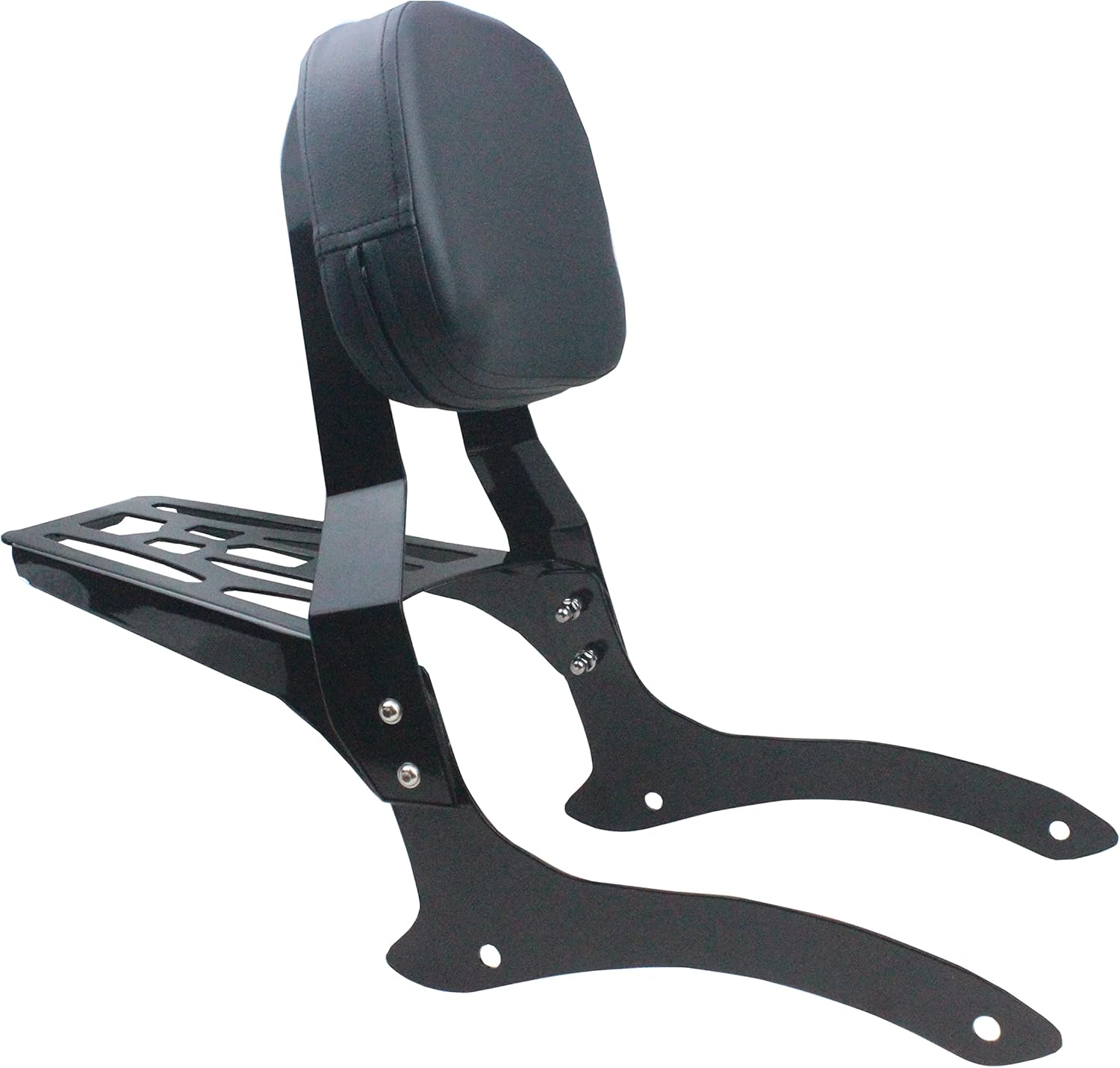 YHMOTO Sissy Bar Backrest + Luggage Rack Combo Fits for 2000-2011 Yamaha V-Star XVS 1100 Classic Dragstar XVS 1100 Classic (Chrome)