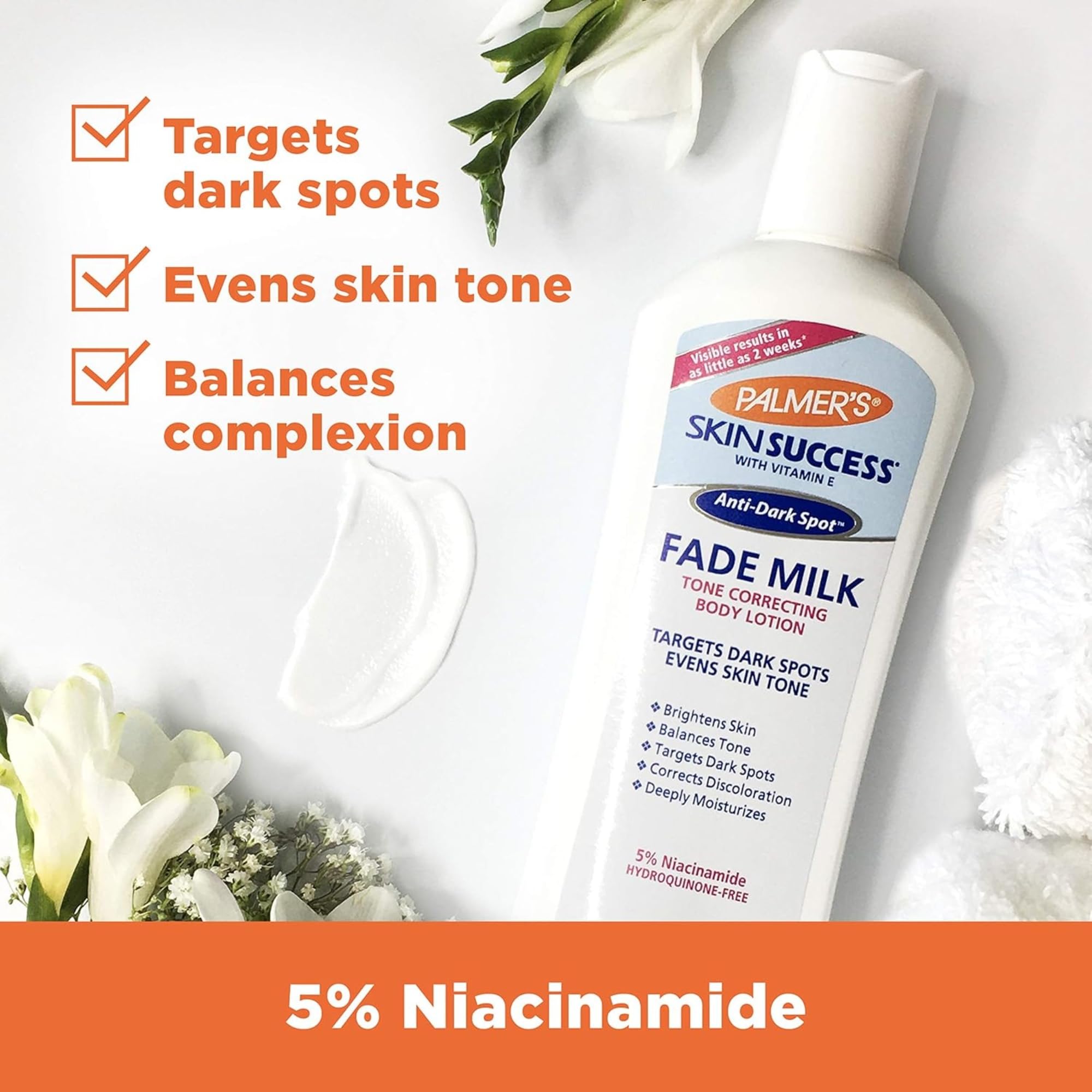 Palmer’s Skin Success Fade Milk Tone Correcting Body Lotion with Cosmetic Spatula - Image 3