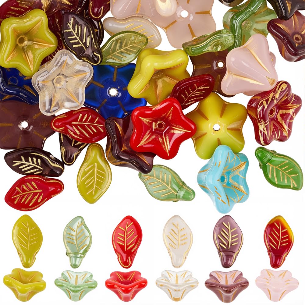 Perles tchèques en feuilles de verre de qualité supérieure pour bijoux raffinés