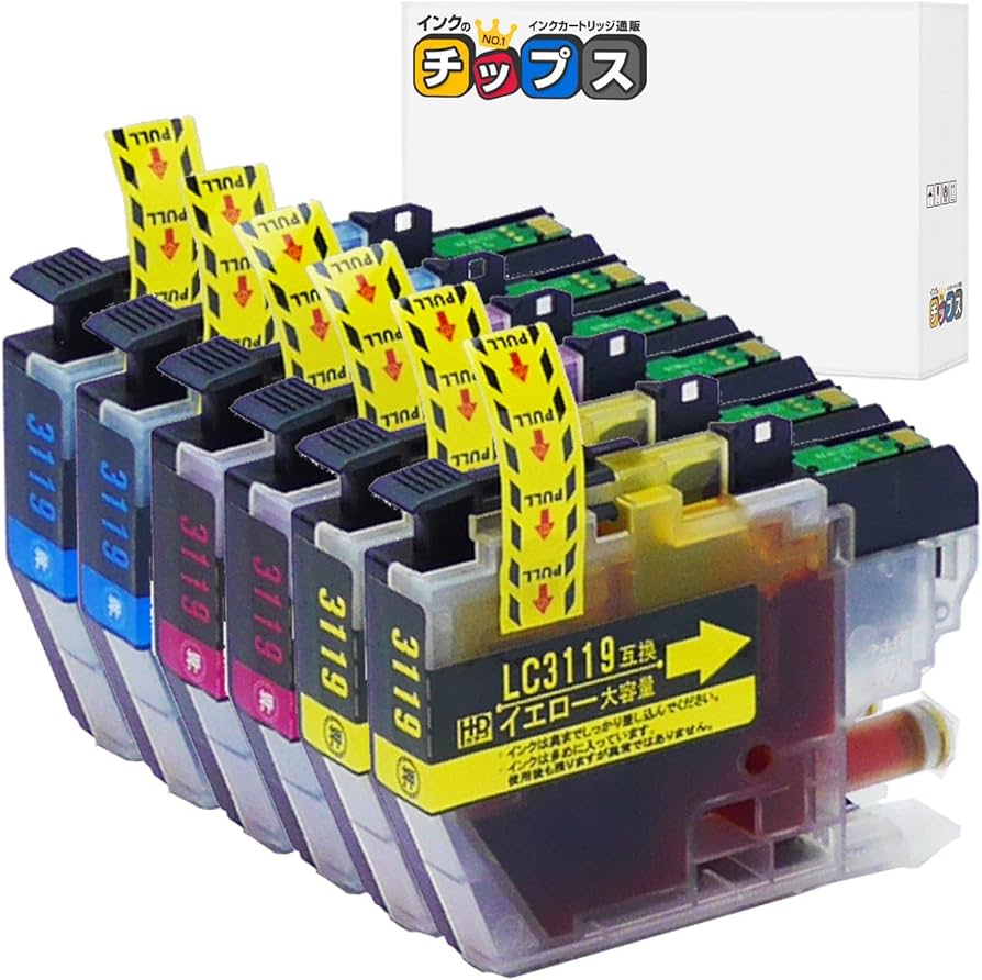 Amazon.co.jp: インクのチップス ブラザー用 LC3119C/M/Y 互換インク
