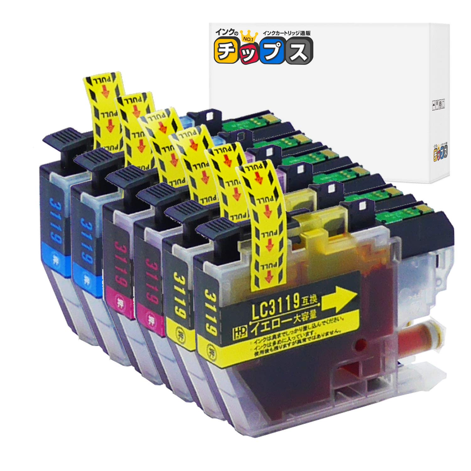 BROTHER C3119BK ブラックインクカートリッジ、マゼンダ、イエロー Amazon.co.jp: 【インクのチップス】 ブラザー(brother)用