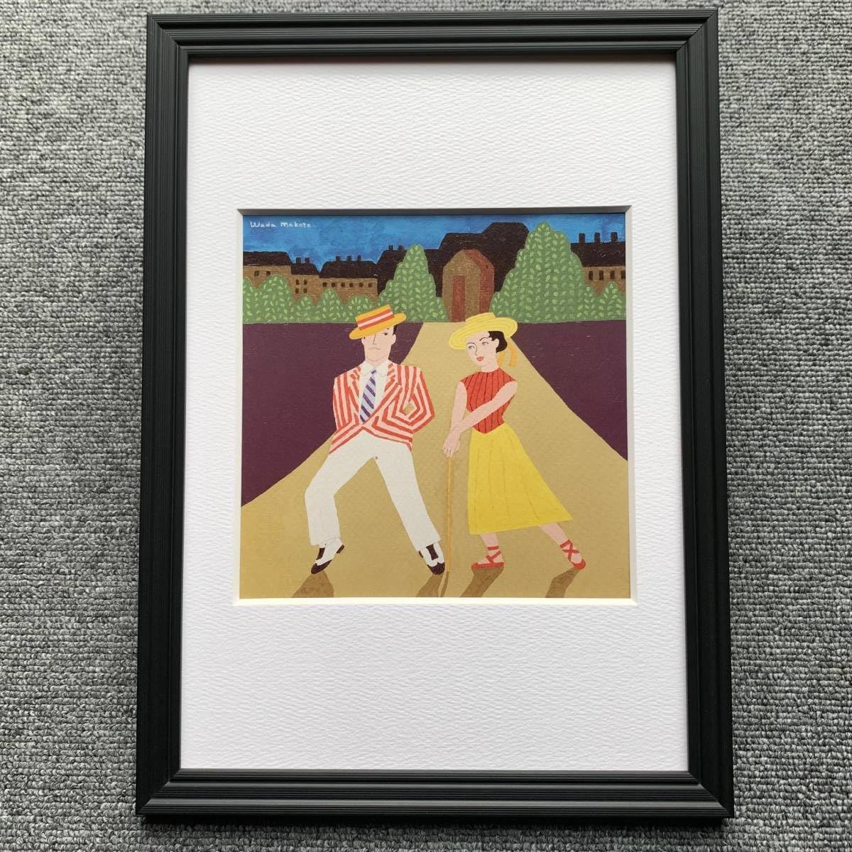 □和田誠 『映画 巴里のアメリカ人』A4サイズ 額入り 貴重イラスト