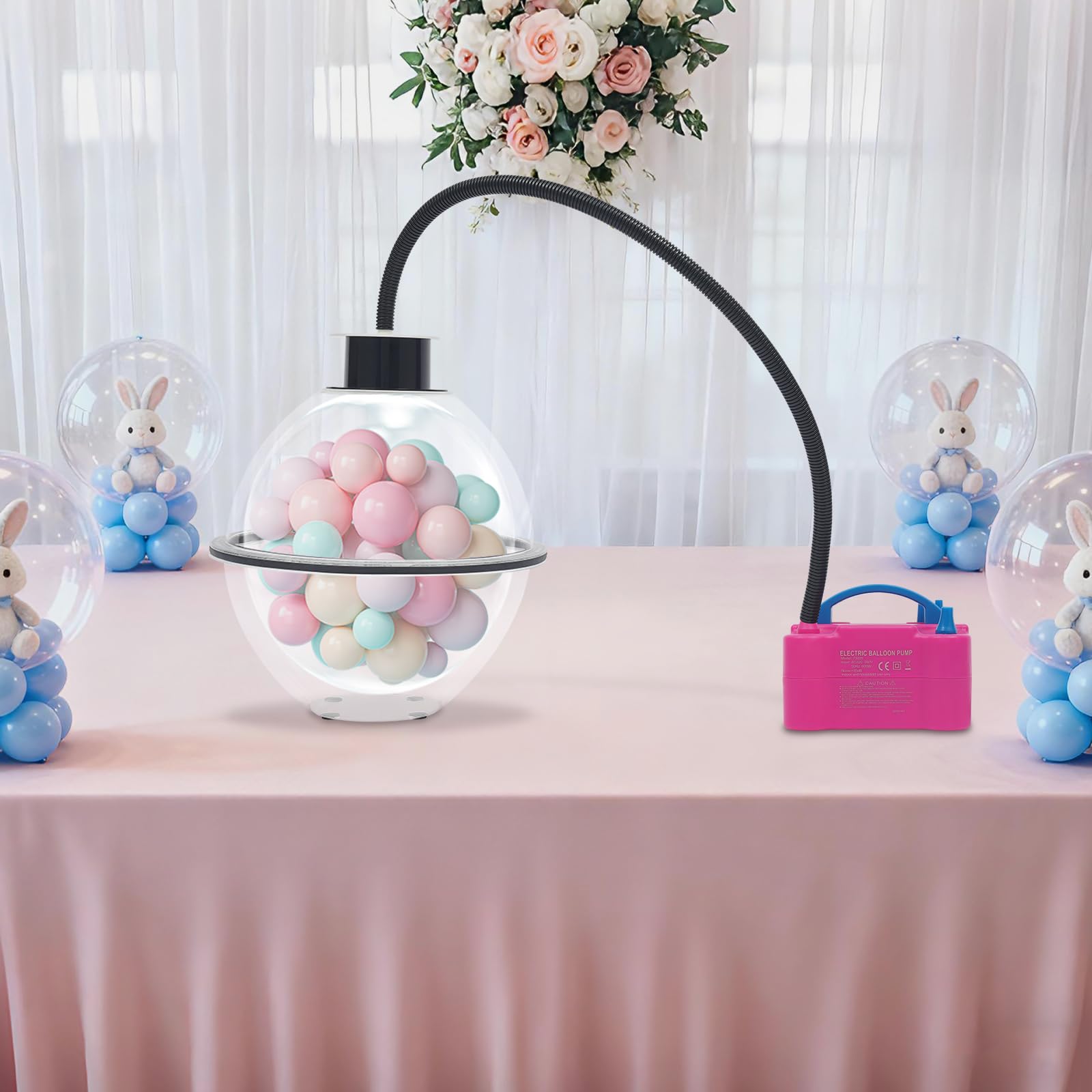 Machine de gonflage de ballons avec pompe et pince d'expansion pour décoration de fête, cadeaux