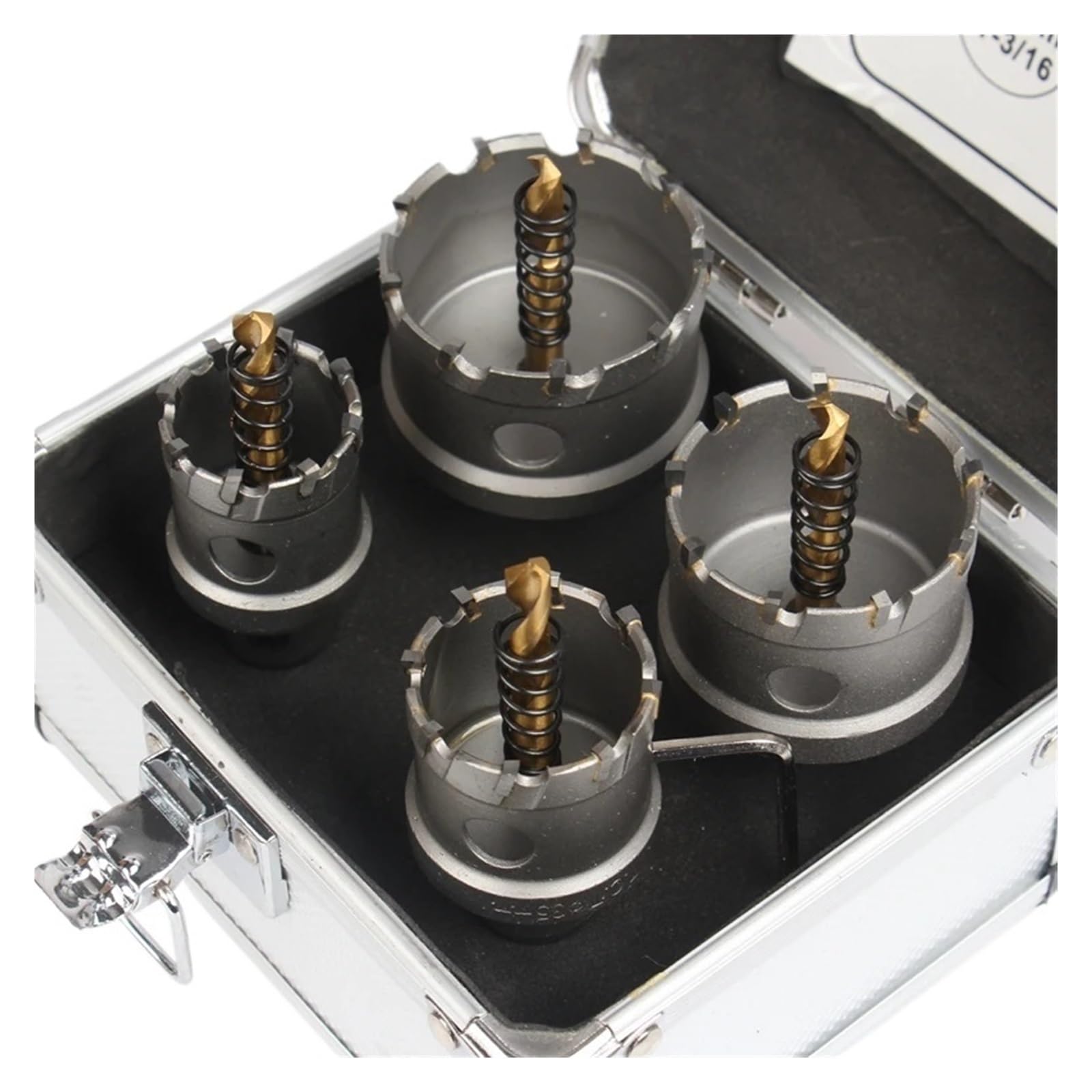 Set Di 4 Punte For Trapano A Tazza TCT Da 30-50 Mm, In Lega Di Carburo Di Cobalto, For Lamiera Di Acciaio Inossidabile, Ferro E Metallo