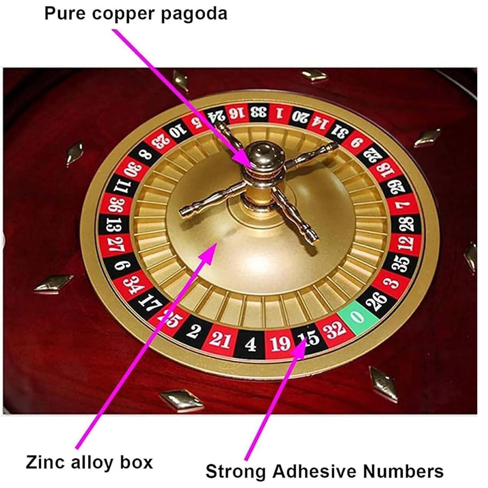 Roulette en bois avec roulements de précision, kit professionnel pour adultes, usage domestique, fête de club, jeux de nuit