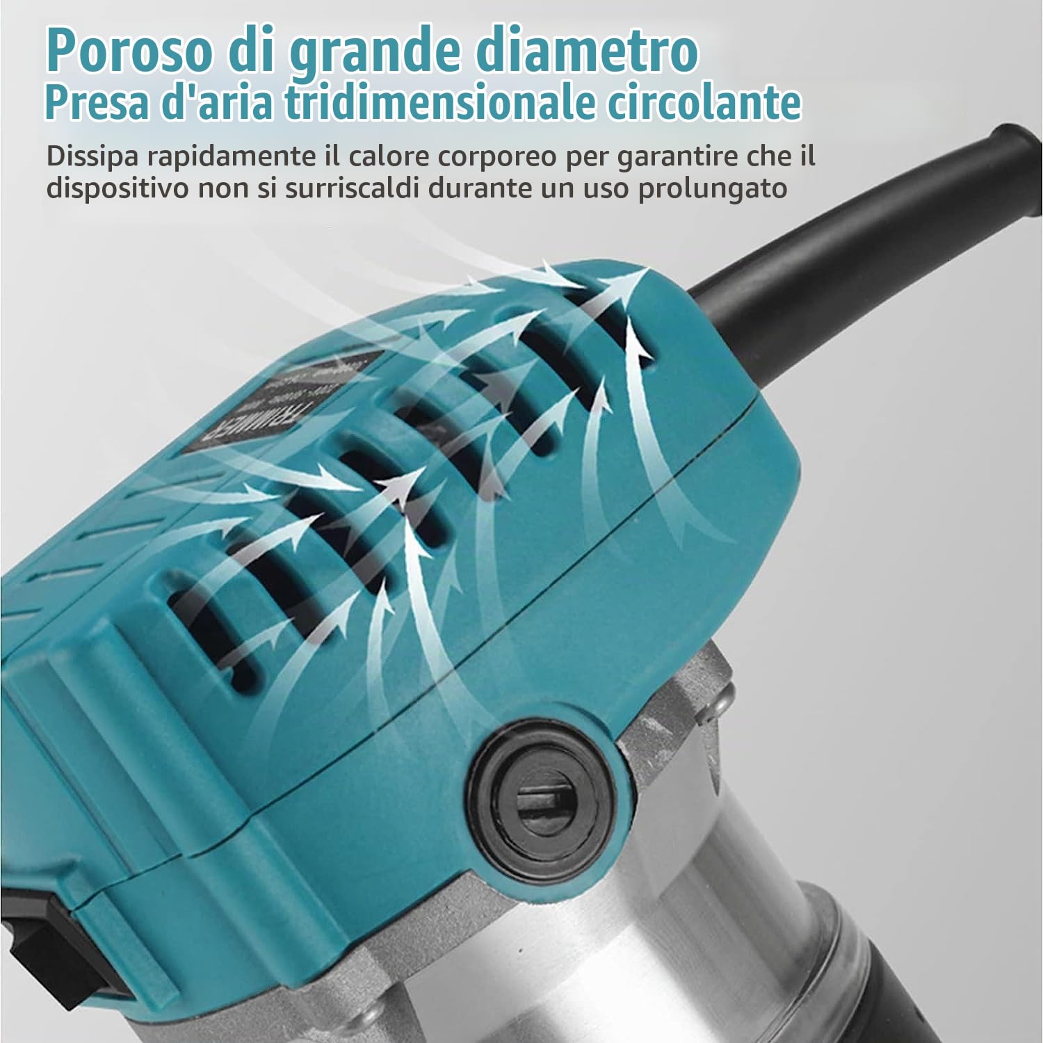 Rifilatore Fresatrice Verticale Elettrica 800W 3000RPM con Regolazione Velocità Fresatrice Palmare Rifilatore per Legno 6mm 6.35mm 8mm Fresa a una Mano per Bordi Lavorazione del Legno