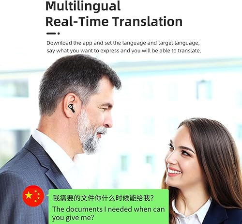 Miniatura 6 de Audífonos de traductor de idiomas, auriculares Bluetooth multifuncionales compatibles con 144 idiomas, dispositivos de traducción de voz, con