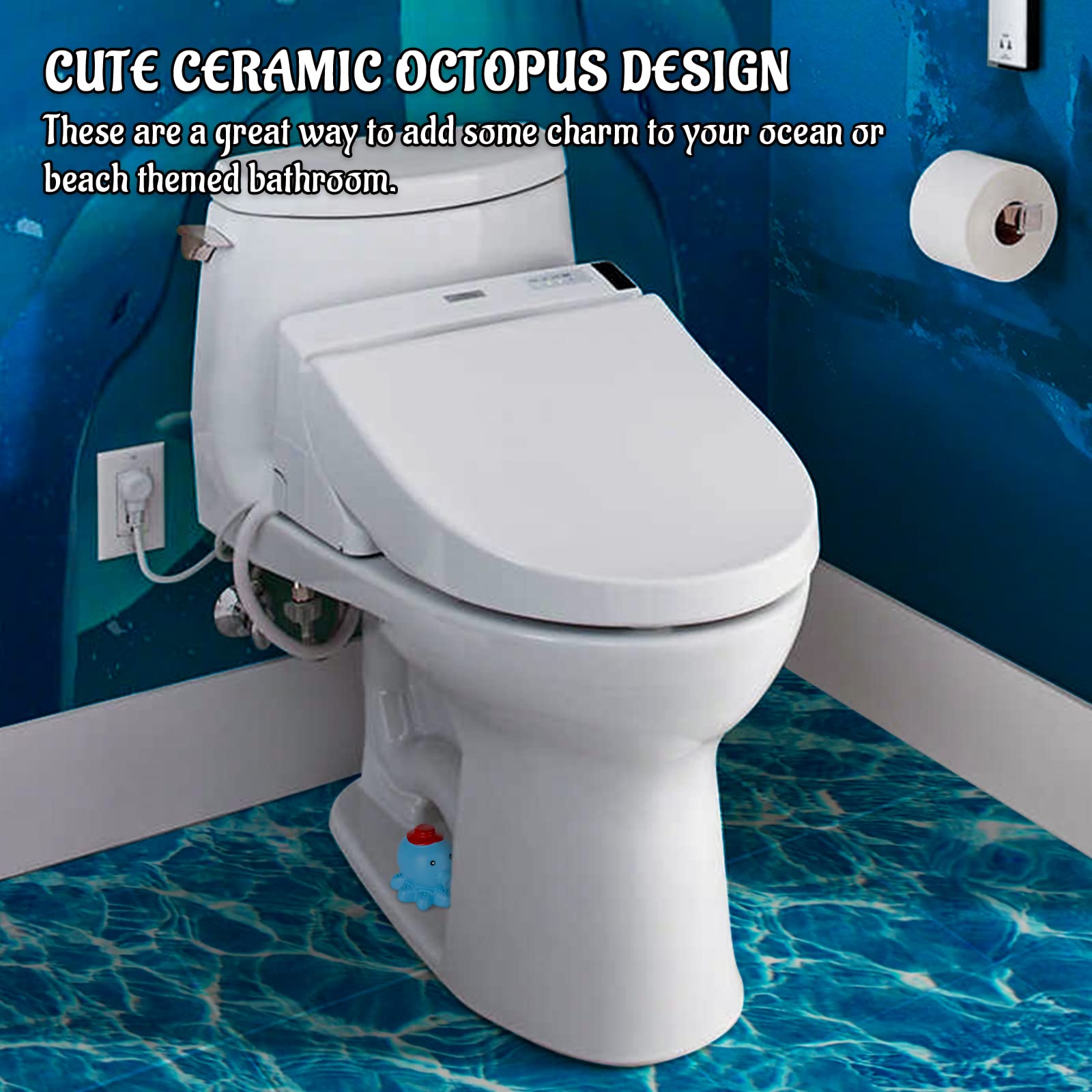 Amazon.com: VIIPHA Toilet Bolt Caps Decorative & Durable Ceramic Cute  Octopus Covers Set of 2 - Hide Your Toilet Bolts - Perfect Decor for  Ocean/Beach Themed Bathroom : Home & Kitchen