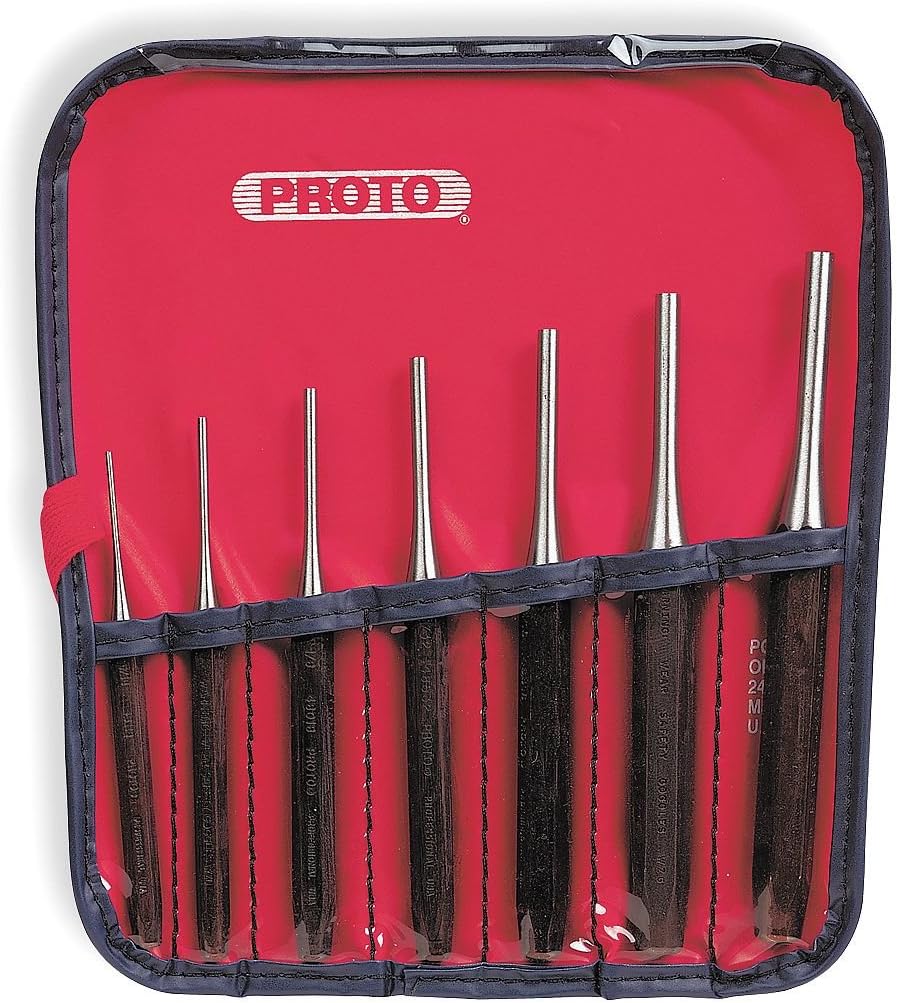 Drive Pin Punch Set, 1/16-1/4, 7 Pc