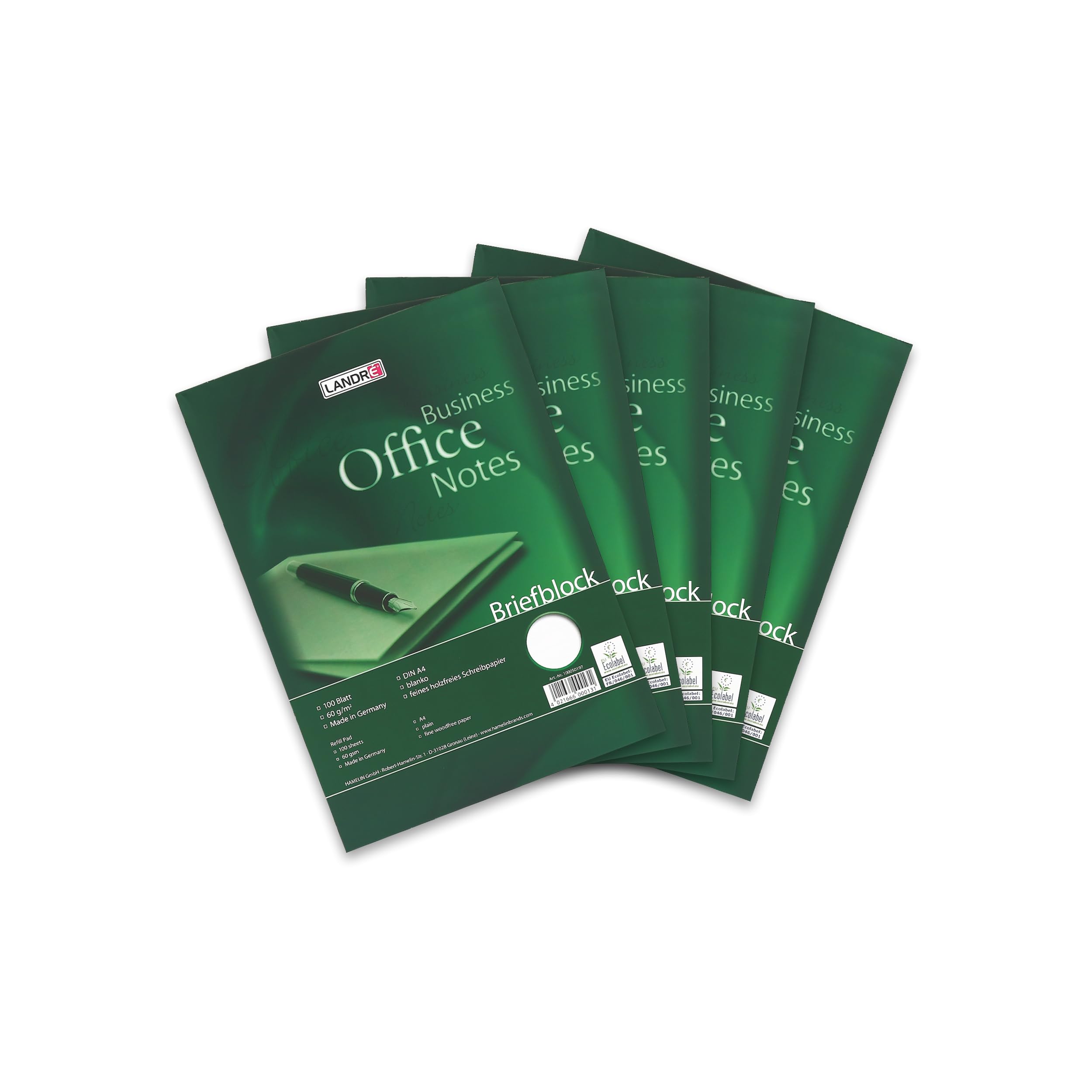 Landre Papier A4 80 g/m² Lot de 5 blocs de 100 feuilles
