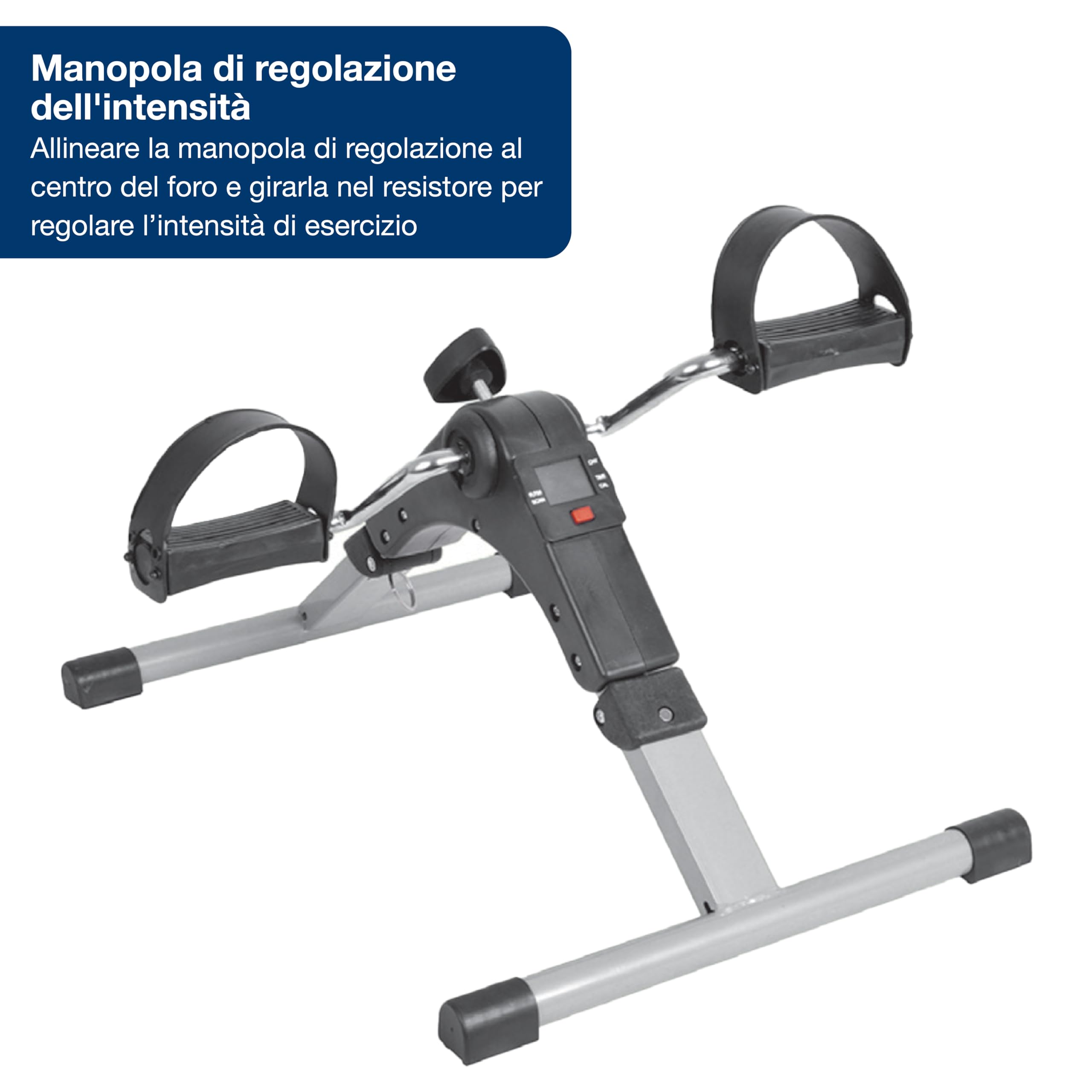 GIMA - Esercitatore a Pedale Pieghevole con Display, 43151