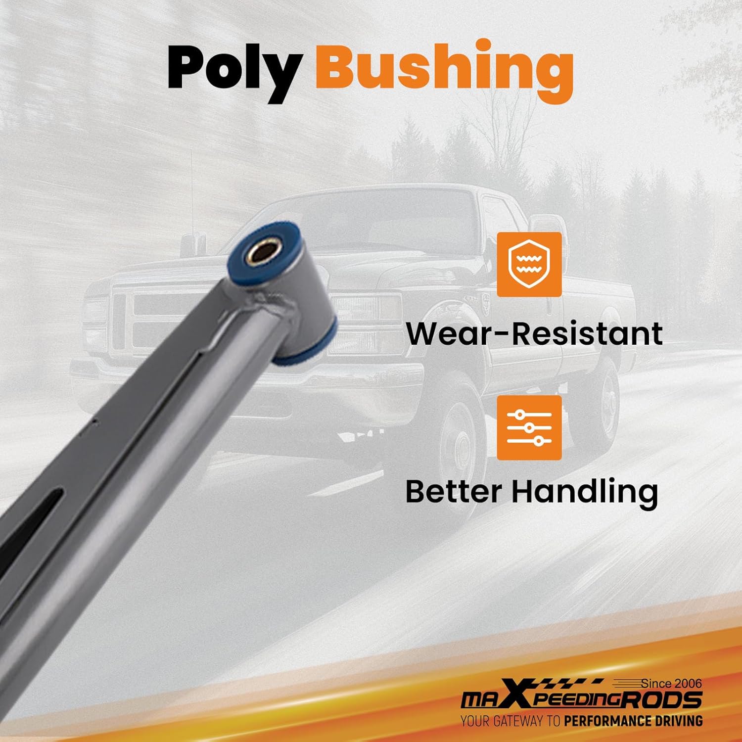 maXpeedingrods Traction Bar Kit for Ford F250 F350 4WD 1999-2004, Rear Ladder Traction Bar & Mounting Bracket, Short Bed Only