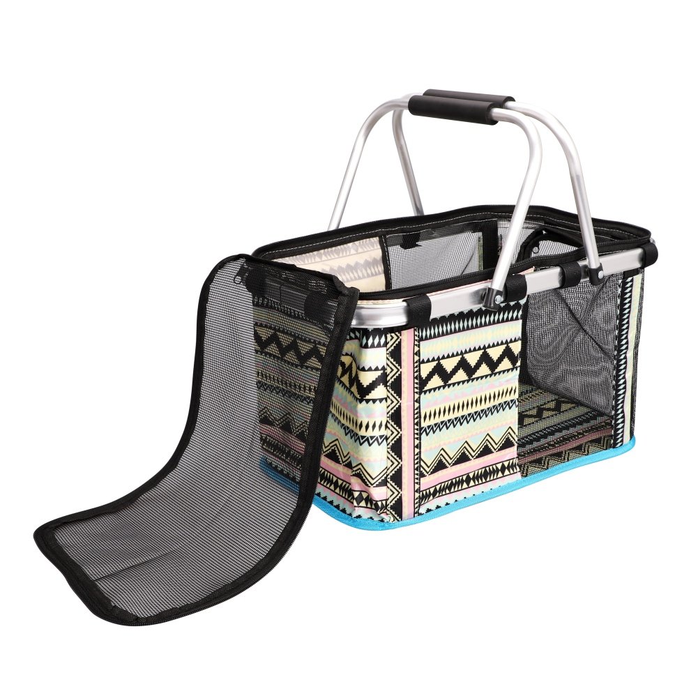 Haustier Korb Tragetasche für Haustiere Hund Katze Tasche Haustier-Träger mit weichen Seitenteile Reißverschluss Kunststoff-Bodenplatte Aluminiumlegierung Material Perfekt für Reisen Blau
