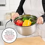 Starfrit Stainless Steel Mixing Bowl with Silicone Non-Skid Base, Wide Rim for Easy Grip & Transport, Durable Stainless Steel, 2.8L (3 Qt) Capacity