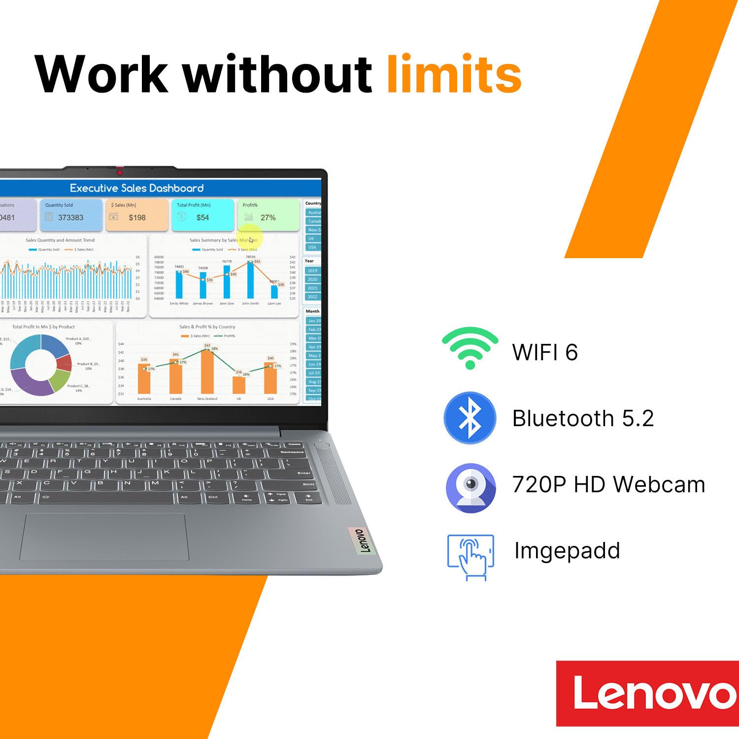 Lenovo 15.6” Laptop • 2026 Edition • FHD 1080P Display • 256GB SSD • Intel Processor • Copilot AI • Wi-Fi 6 & Ethernet • Full-Size Keyboard • Windows 11 — view 9