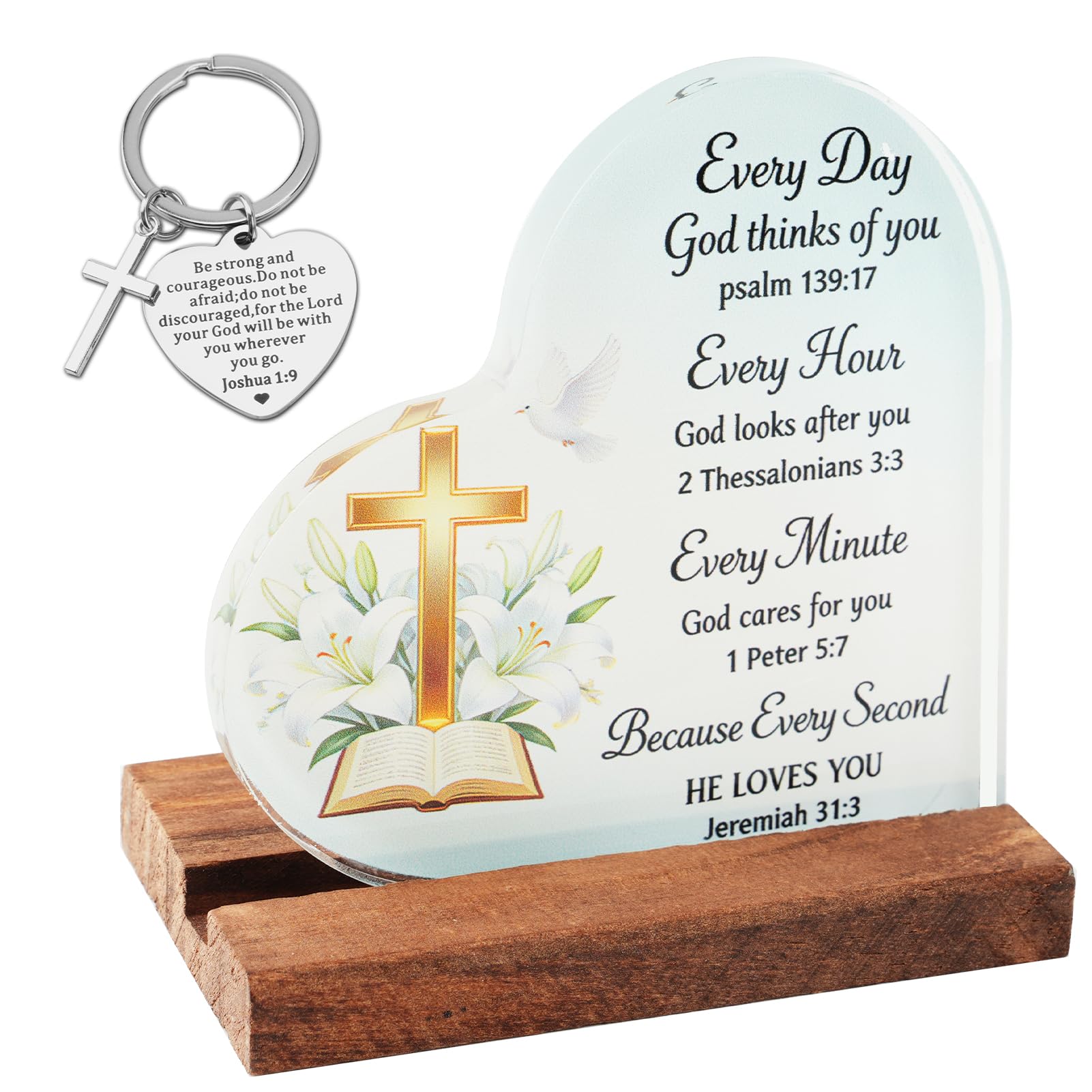 Christian Gifts for Women Men, Spiritual Gifts for Women, Jesus Inspirational Acrylic Plaque Gift, Religious Bible Presents for Christian Christmas