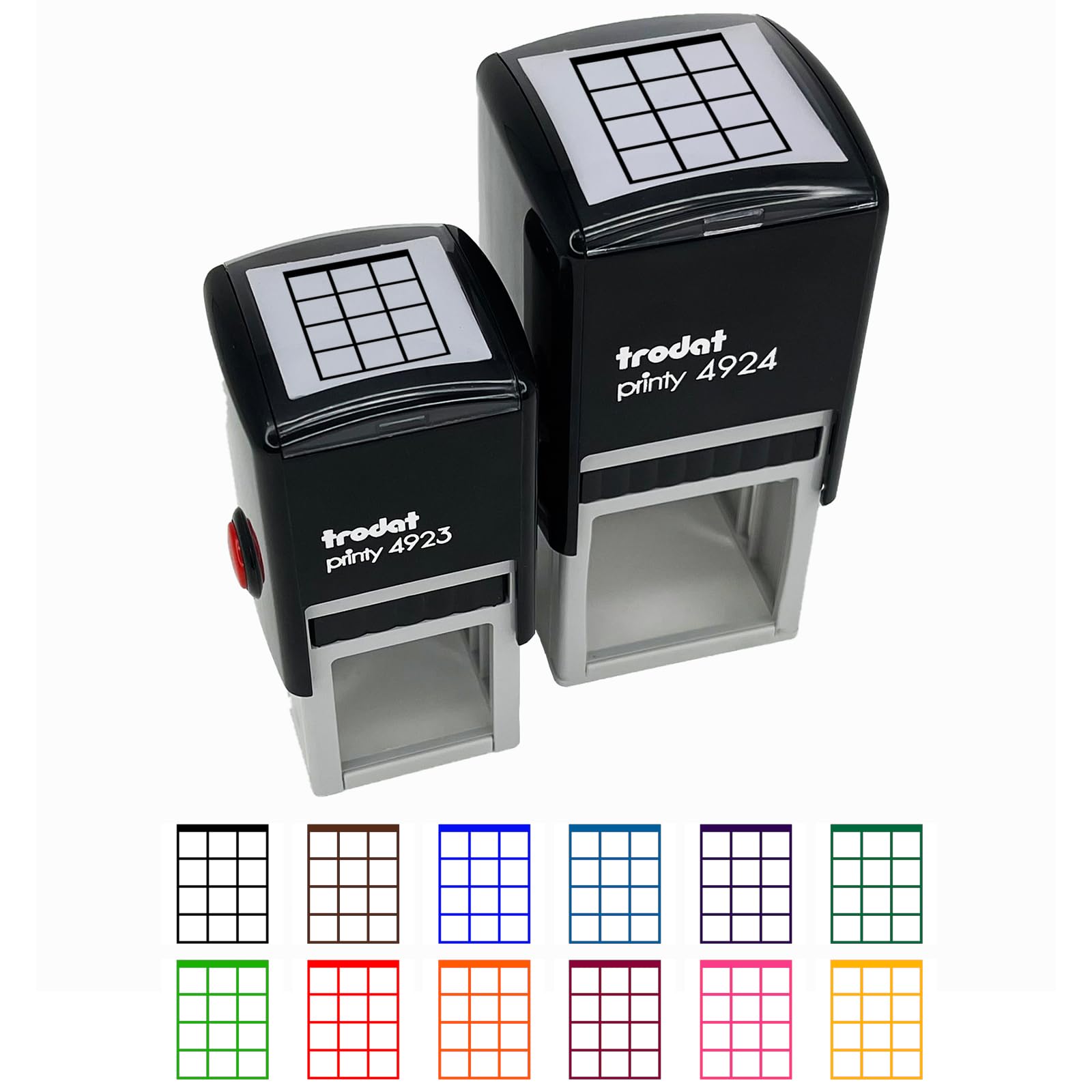 Ukulele Chord Blank Self-Inking Rubber Stamp Ink Stamper - 1-1/2 Inch Large - Black Ink
