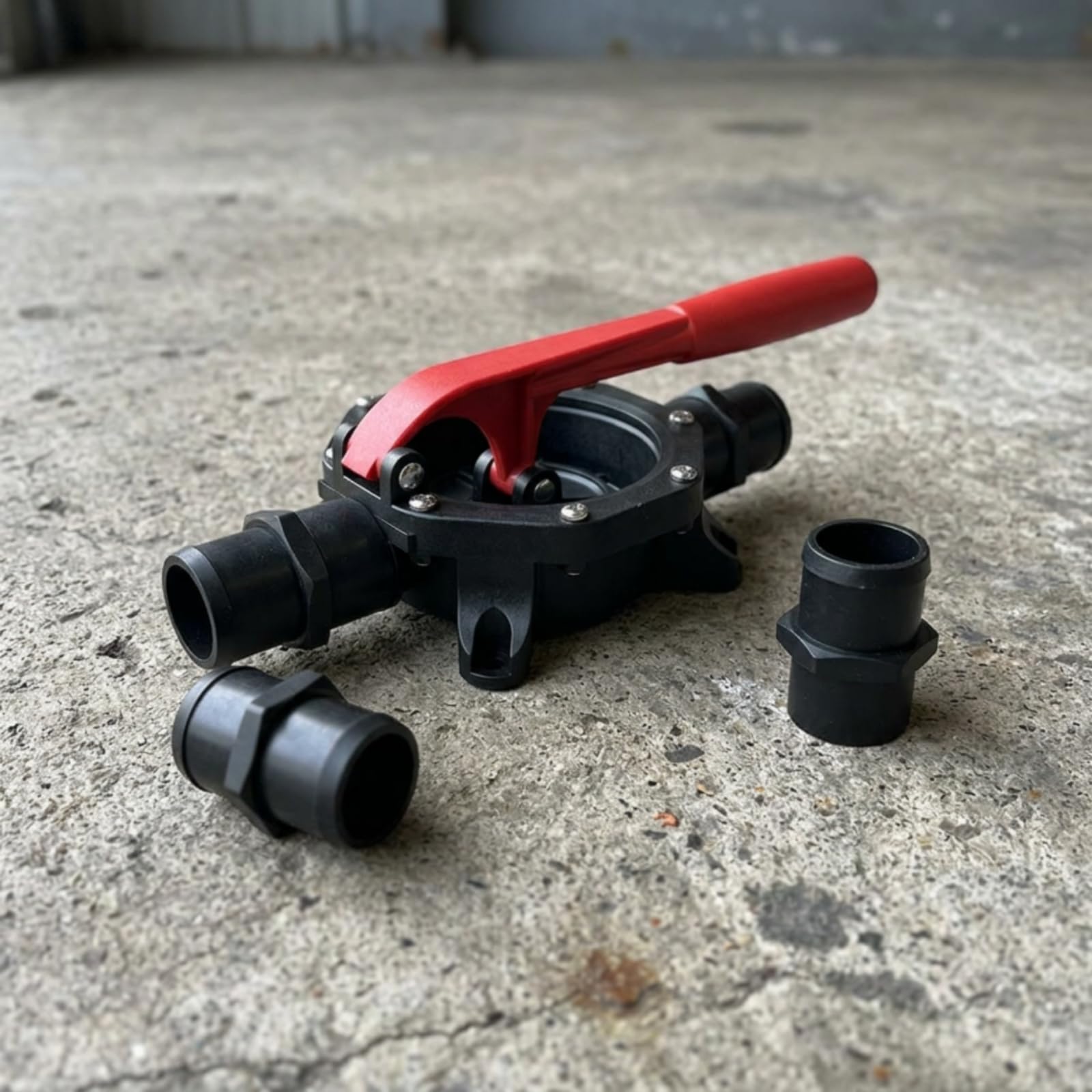 Pompa di Sentina Manuale Pompa a Diaframma Pompa Manuale Pompa Portatile Pompa a Leva Struttura in Polipropilene con Diaframma EPDM E Collegamenti