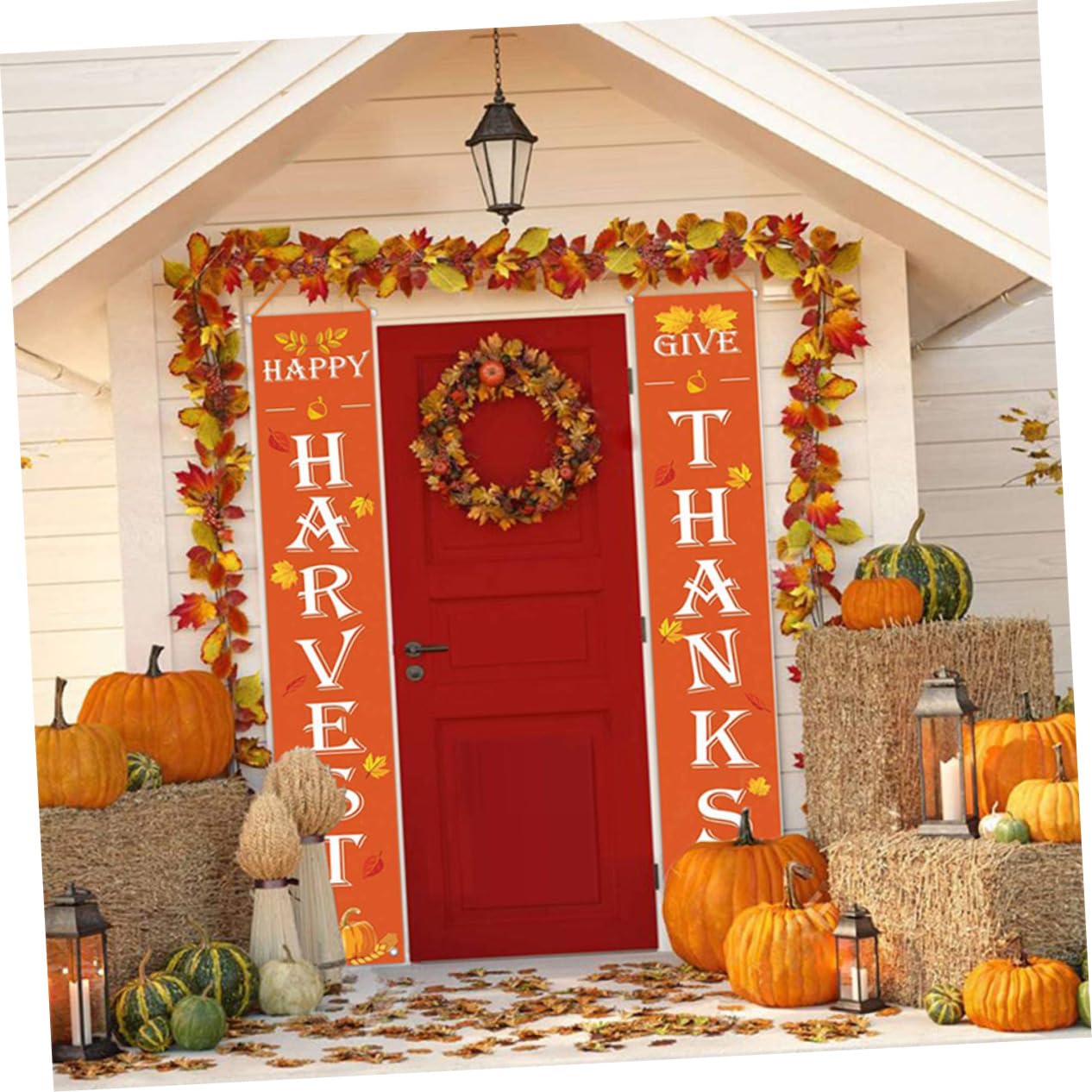 MAGICLULU 2 Paia della porta decorazioni festa halloween segni di buon compleanno decorazioni per la casa happy birthday decorazioni striscione del del ringraziamento