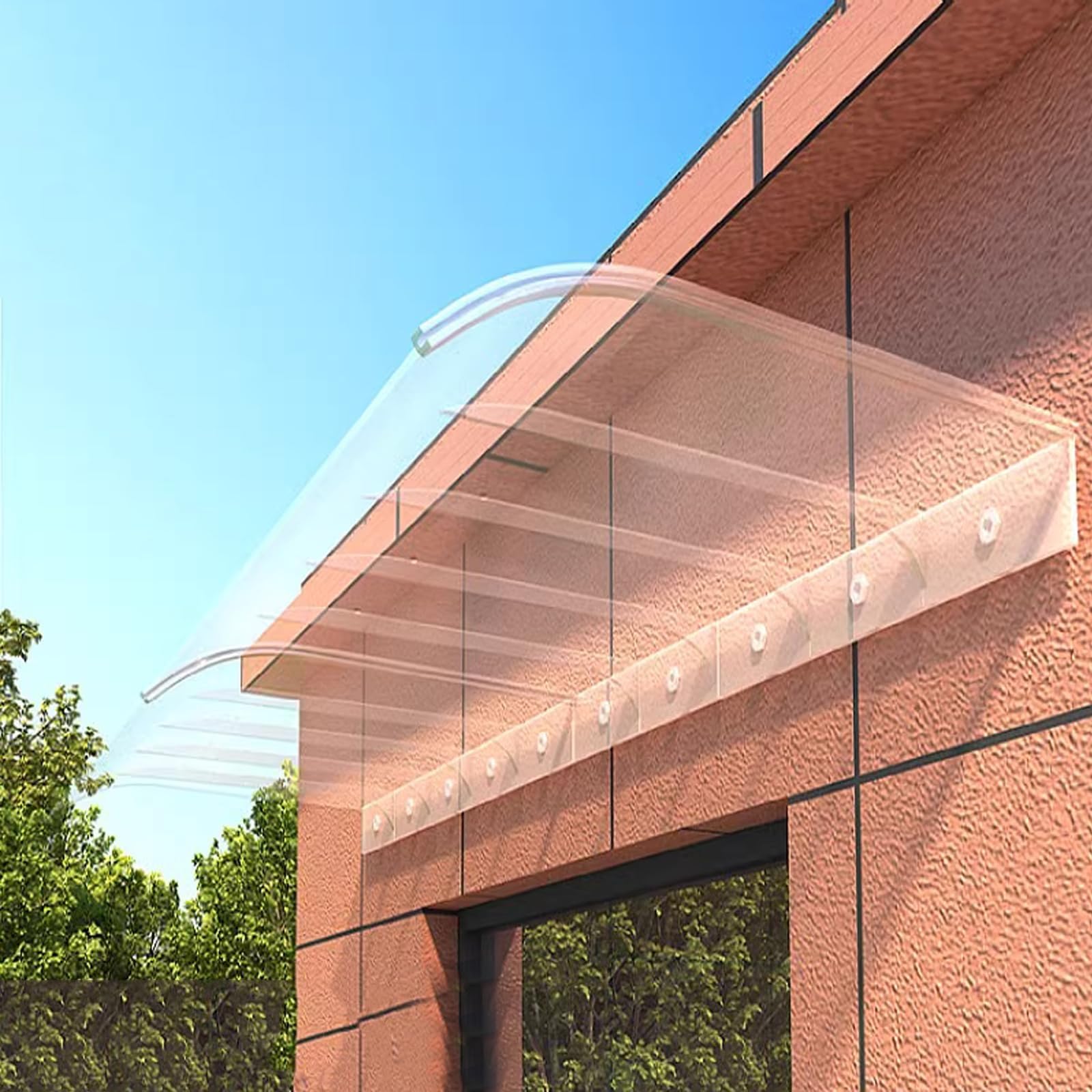 Auvent pour balcon et fenetre protection extérieure transparente pour abri de veranda