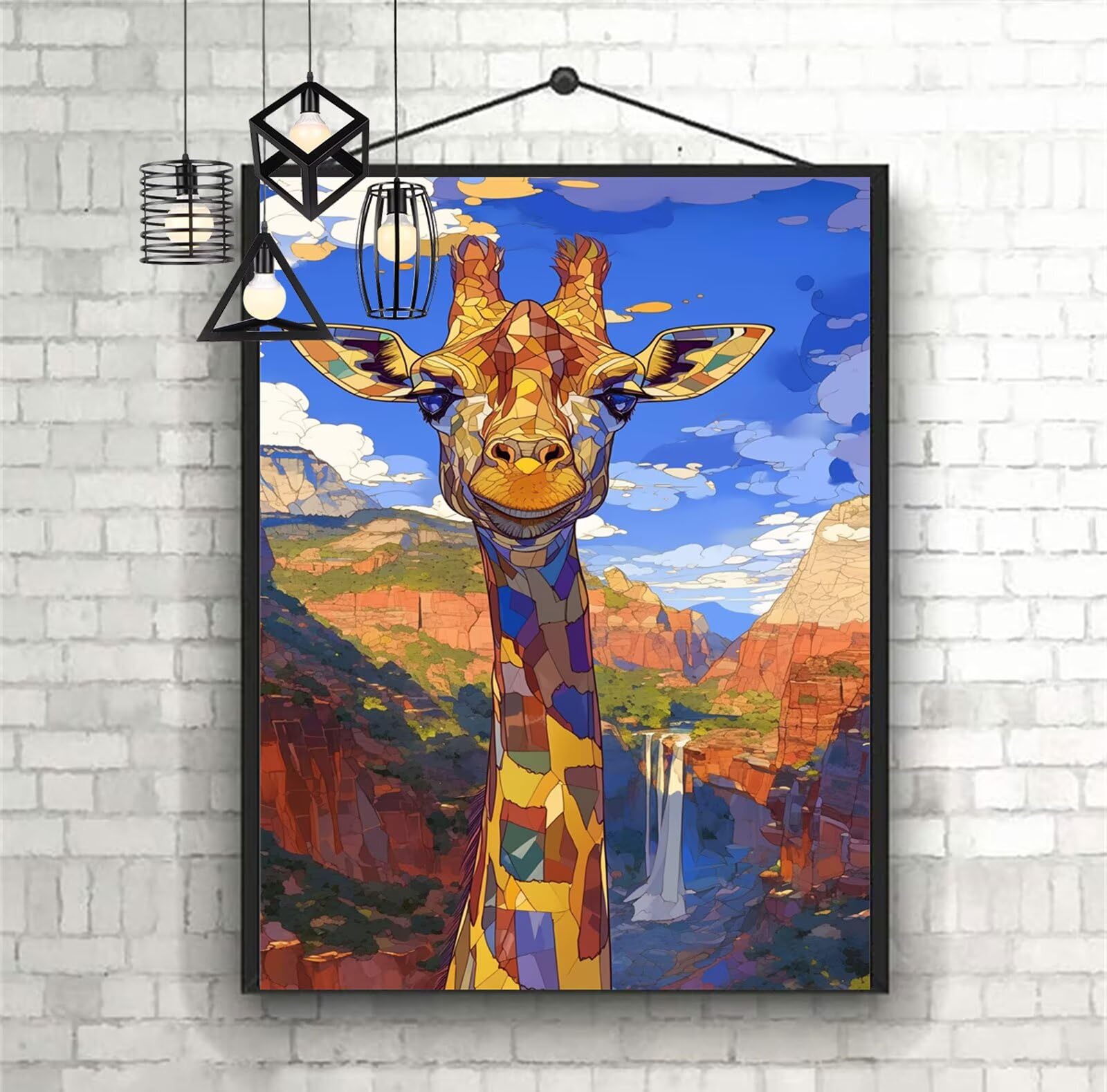 Diamentowe malowanie zwierzętami diamentowe malowanie dzieci 100x150cm 2025 Żyrafa diamentowe malowanie DIY 5D Diamentowe rysunki ścieg krzyżykowy DIY Dorosły, obraz diamentowy dekoracja prezenty dla