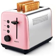 Toaster 2 Slice, Stainless Steel, 6 Shade Settings, 1.5" Extra Wide Slots