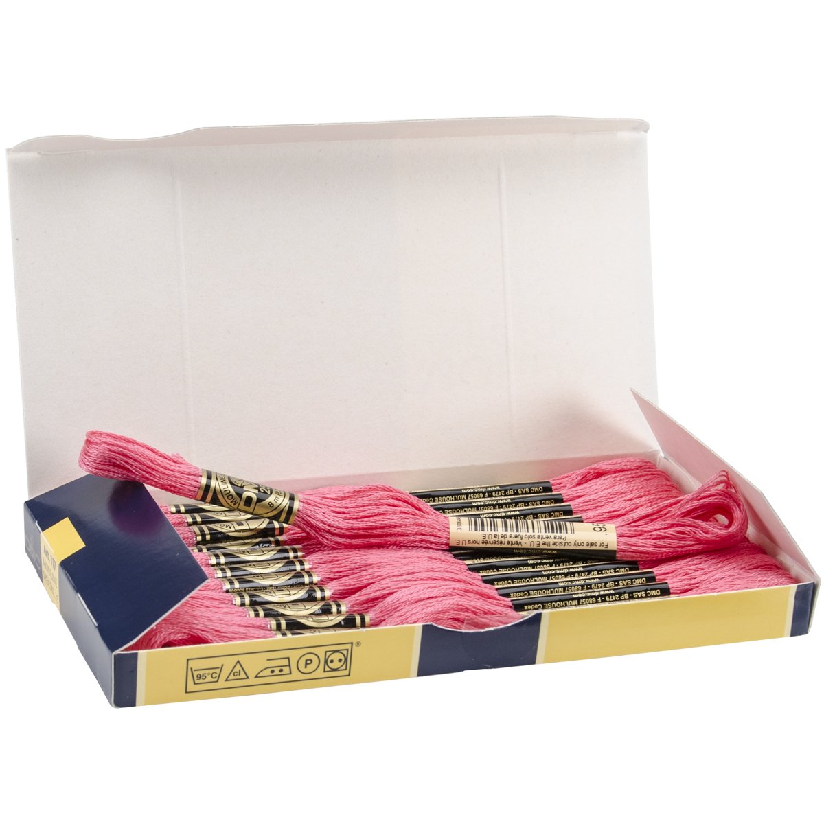 Bulk Buy : DMC Faden Sechs Fil de broderie en coton - 7,95 m, Coton, Geranio, 12-Pack