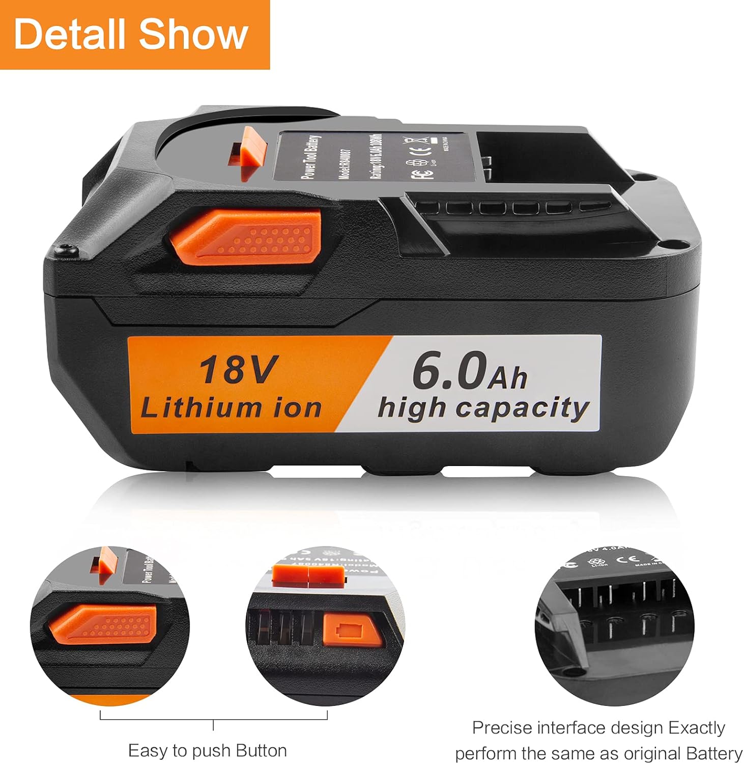TREE.NB 18V 6.0Ah Lithium Battery - Replacement for Ridgid Power Tool Battery AC840087 R840083 R840085 R840086 R840087 R840089 AC840085 AC840086 AC840087P AC840089 AC840094 Cordless Tools (2 Packs)