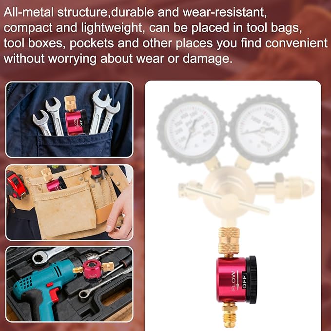 Herramienta de Purga de Nitrógeno para HVAC, Regulador de Latón miniatura 4