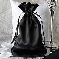 Vista 11 de Efavormart - Paquete de 60 bolsas de satén verde cazador para fiesta de boda, bolsa con cordón para regalo, 6 x 9 pulgadas