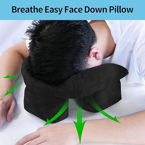 Miniatura 6 de Almohada boca abajo para dormir - Almohada boca abajo después de cirugía ocular, almohada BBL para dormir, cojín boca abajo, almohada de masaje