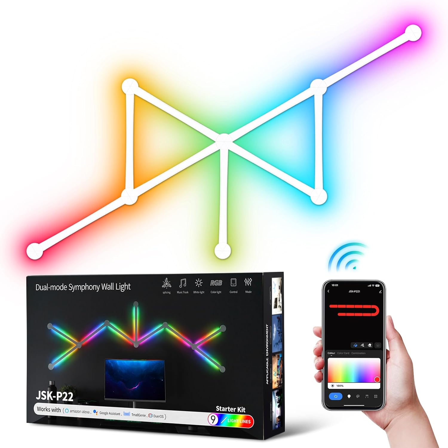 Wi-Fi RGB Smart LED Gaming Light...