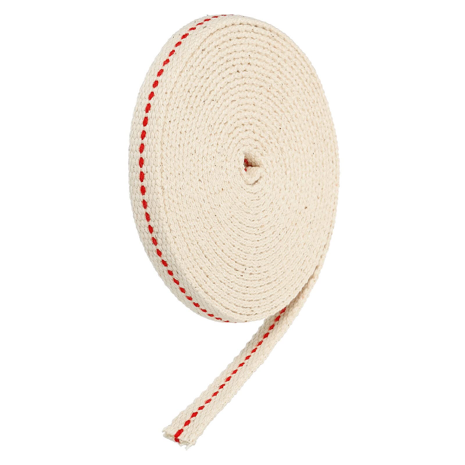 Tool parts Cotton Oil Lamp Wick 9mm Flat Wide 3 Meter/10Ft Long With Red Stitch