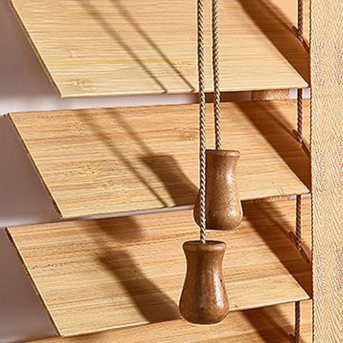 Persianas venecianas de madera maciza, persianas venecianas de 17.7 in, 19.7 in, 23.6 in, 31.5 in, 35.4 in, 39.4 in, 43.3 in, 47.2 in, persianas