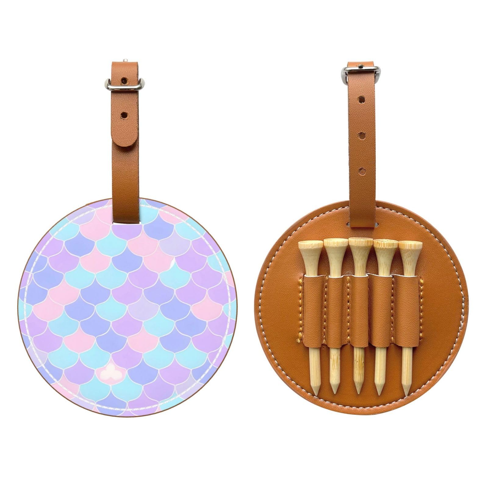 WXXWXD Mermaid tattoo Printed Golf Tee Storage Bag - Portable Storage, Easily Organize Tees