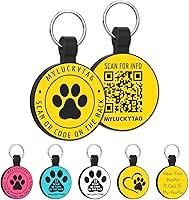 Vista 9 de MYLUCKYTAG Identificación de mascota con código QR de silicona grabada silenciosa Collar personalizado para perros y gatos Perfil en línea